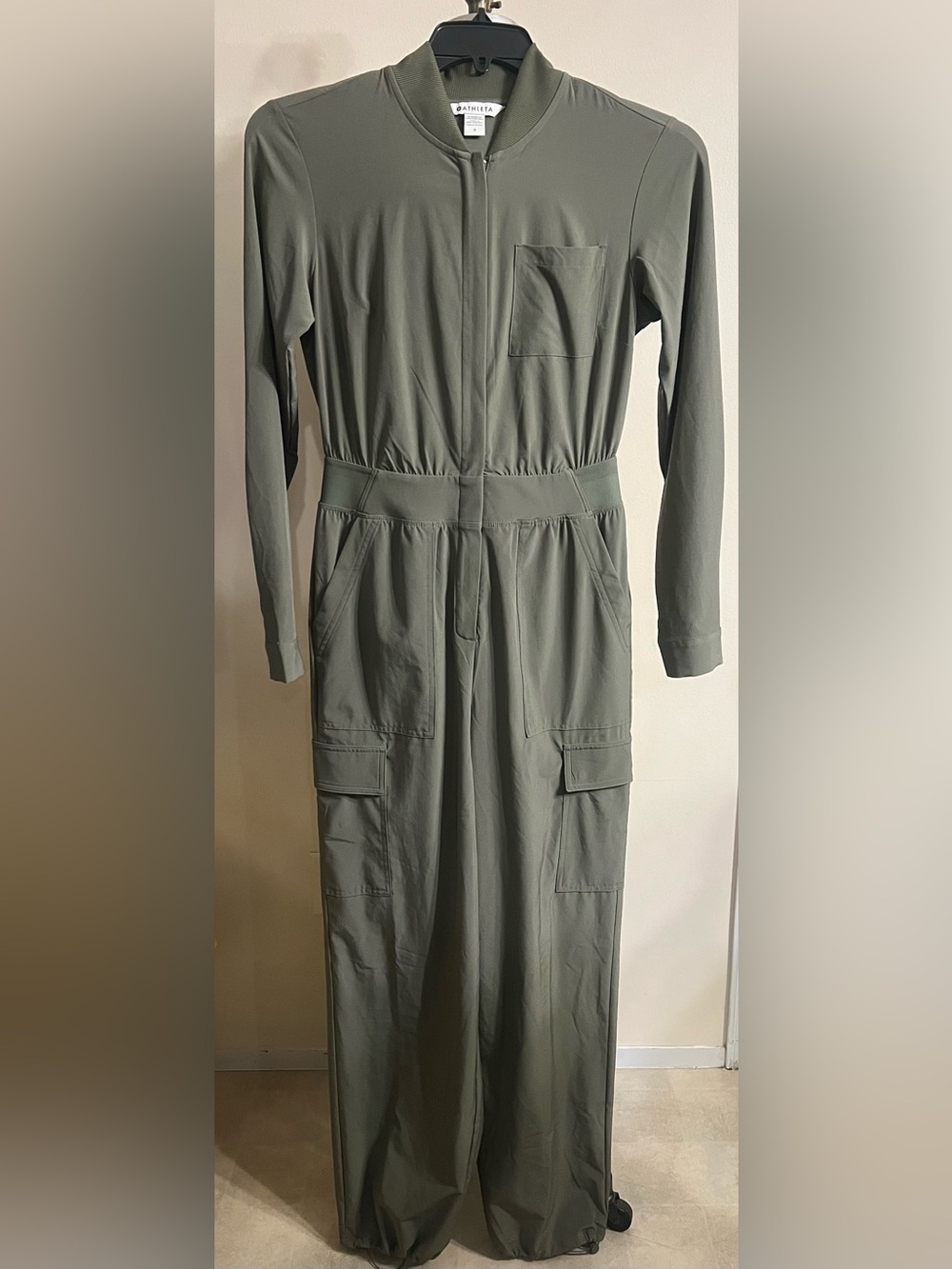 ATHLETA BROOKLYN LONG SLEEVE JUMPSUIT MOSS SIZE 0